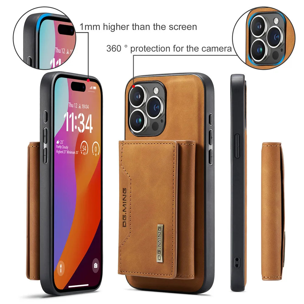 2 in 1 Detachable Magnetic Wallet Cover (iPhone)