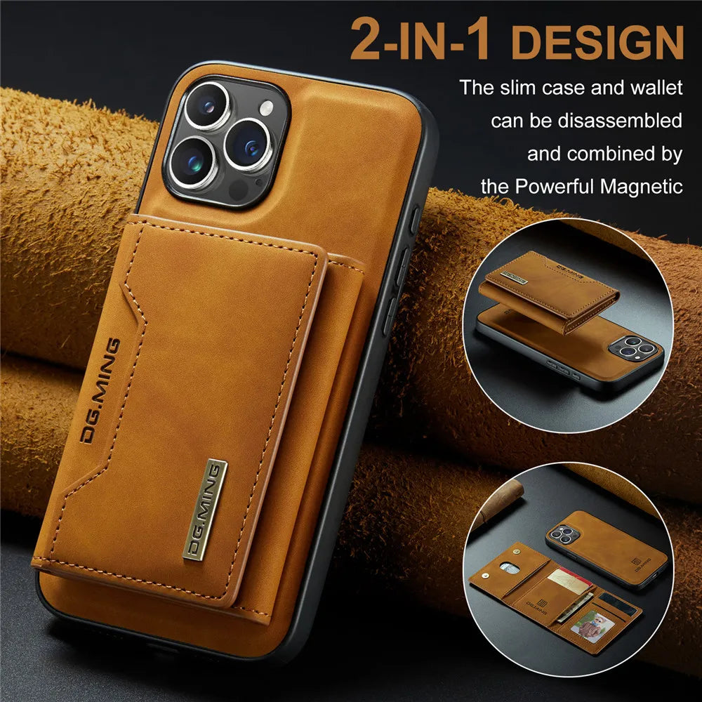 2 in 1 Detachable Magnetic Wallet Cover (iPhone)