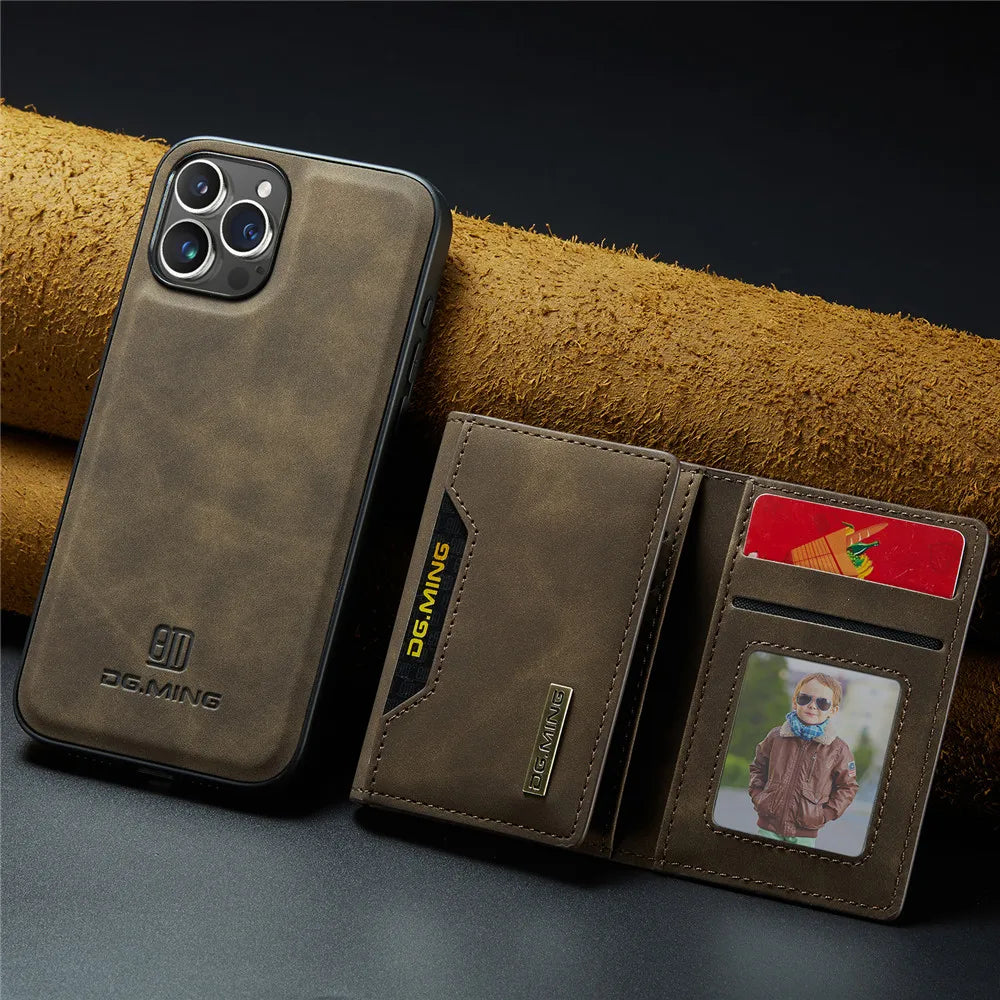 2 in 1 Detachable Magnetic Wallet Cover (iPhone)